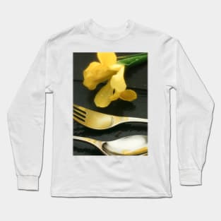 Flowers on Slate Long Sleeve T-Shirt